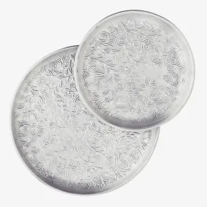 Hand Hammered Aluminium Tray - Silver Small