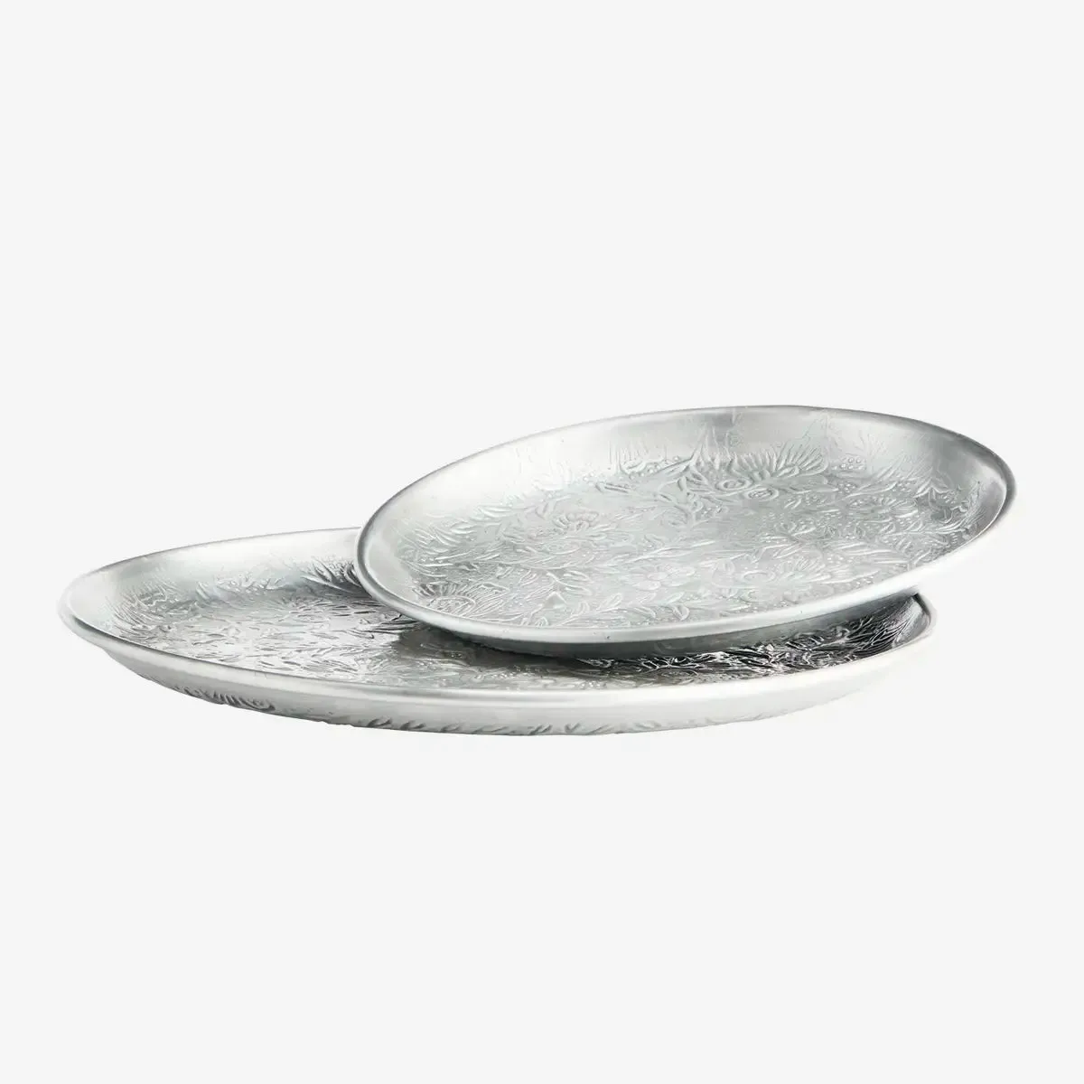 Hand Hammered Aluminium Tray - Silver Small