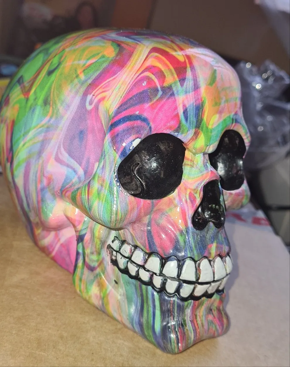 HIPPY DESIGNS SKULL LAMP - made by me-2 colours