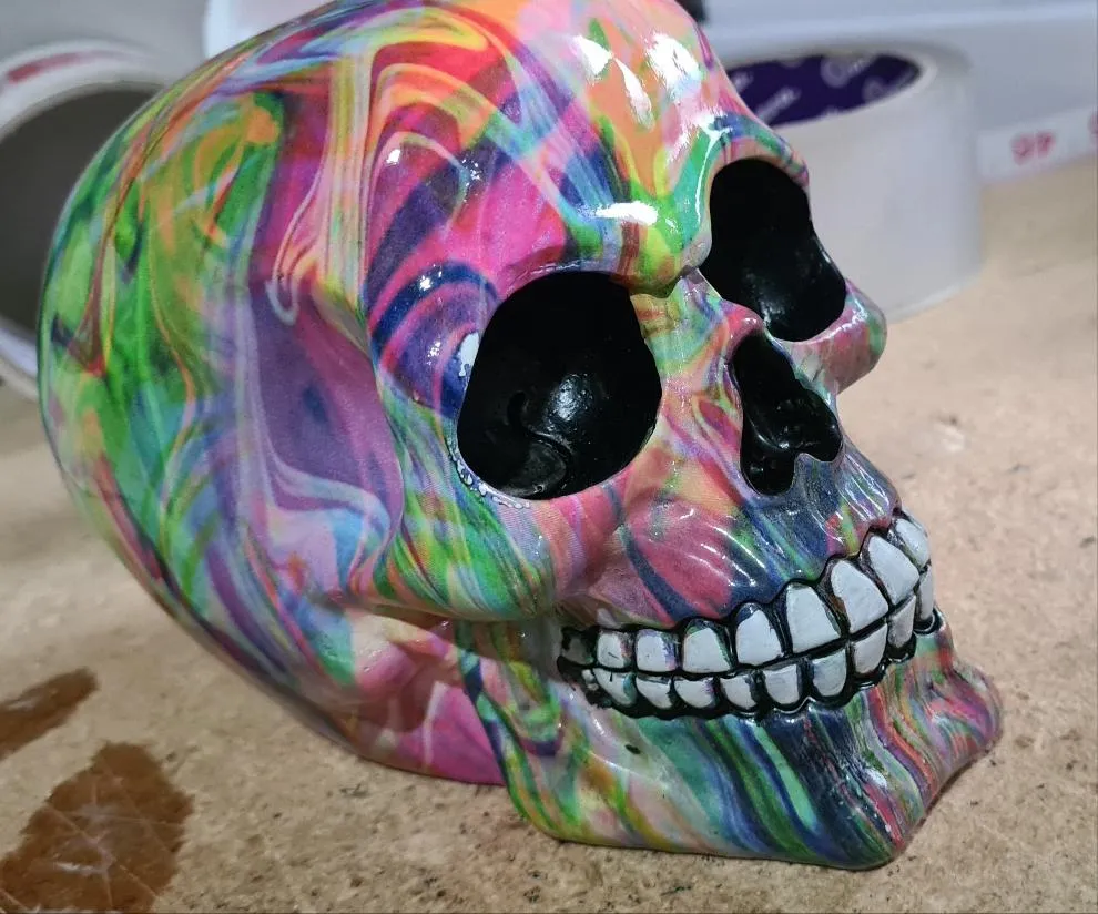 HIPPY DESIGNS SKULL LAMP - made by me-2 colours