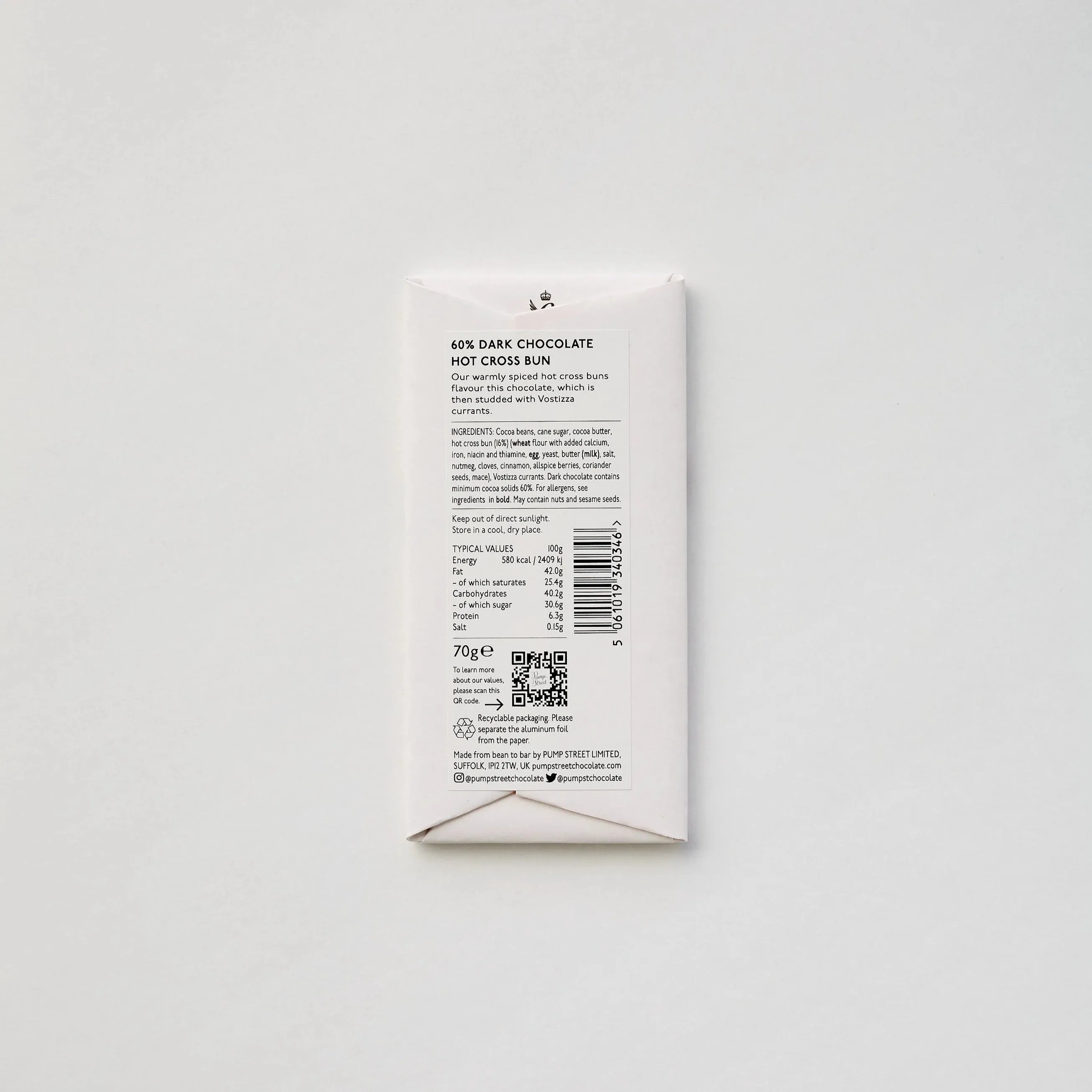 Hot Cross Bun 60% Bar