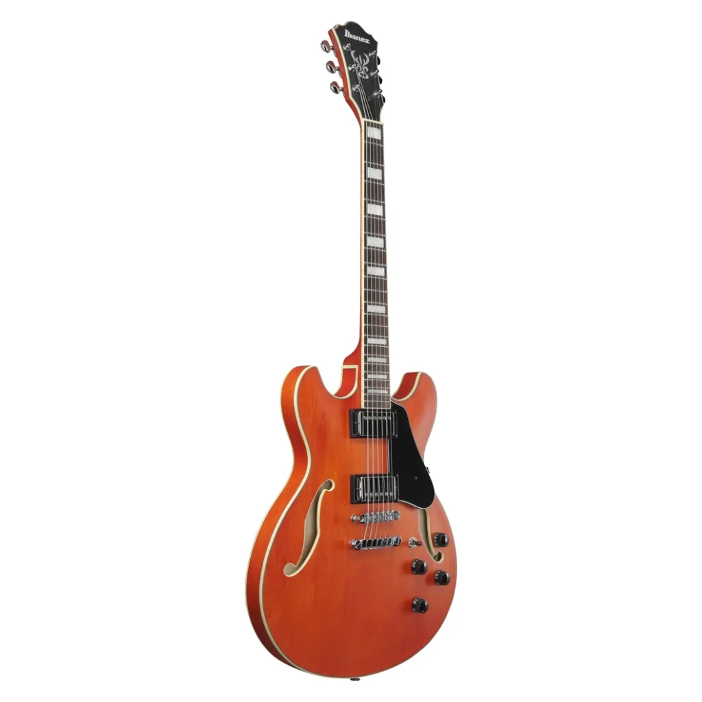 Ibanez AS73T Electric Guitar - Transparent Tangerine Flat