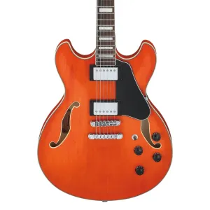 Ibanez AS73T Electric Guitar - Transparent Tangerine Flat