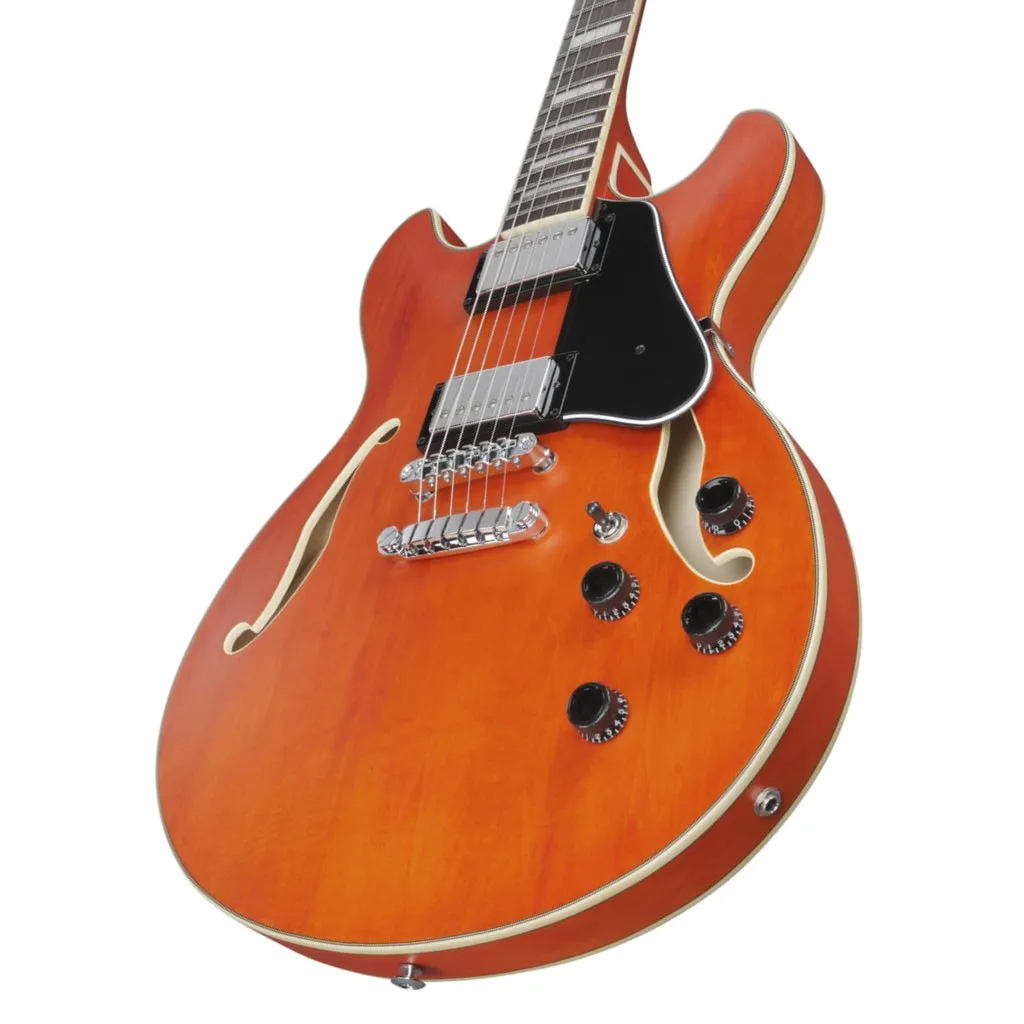 Ibanez AS73T Electric Guitar - Transparent Tangerine Flat