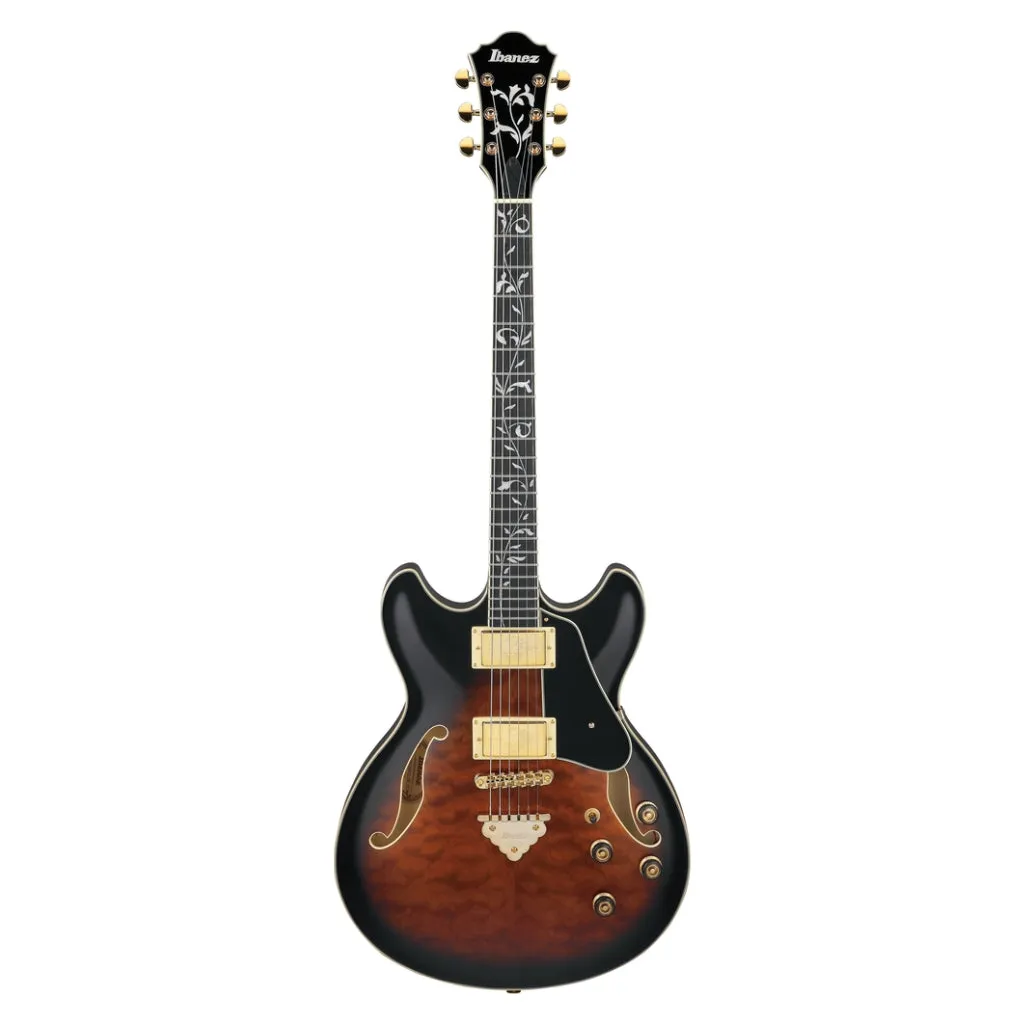 Ibanez AS93QMSP Quilted Maple Top Electric Guitar - Dark Brown Sunburst