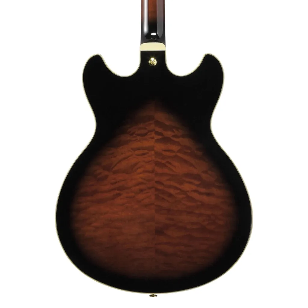 Ibanez AS93QMSP Quilted Maple Top Electric Guitar - Dark Brown Sunburst