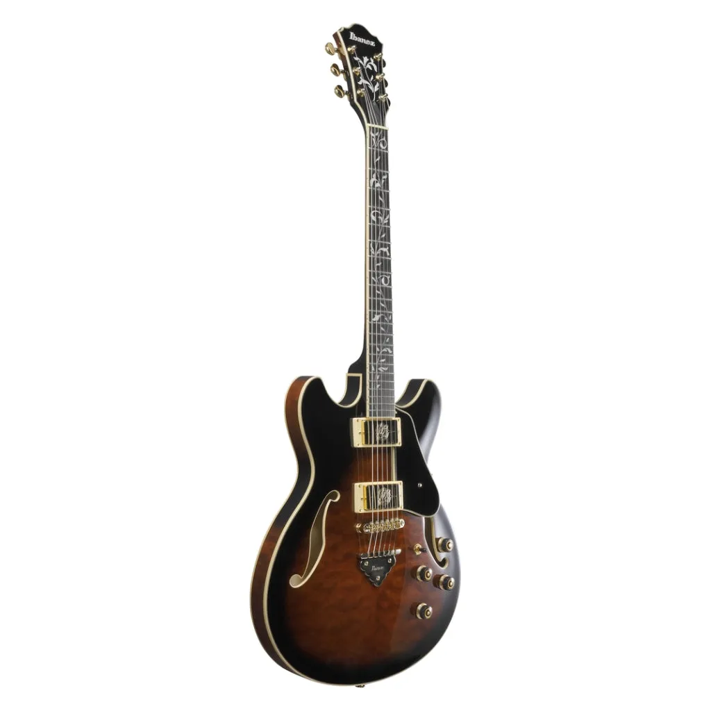Ibanez AS93QMSP Quilted Maple Top Electric Guitar - Dark Brown Sunburst
