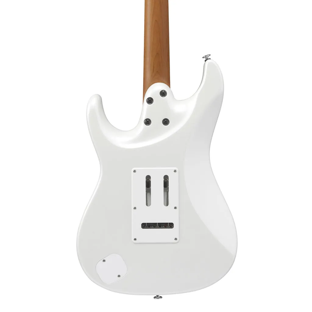 Ibanez AZ2204 Electric Guitar with Roasted Maple Fretboard and Case - Pearl White