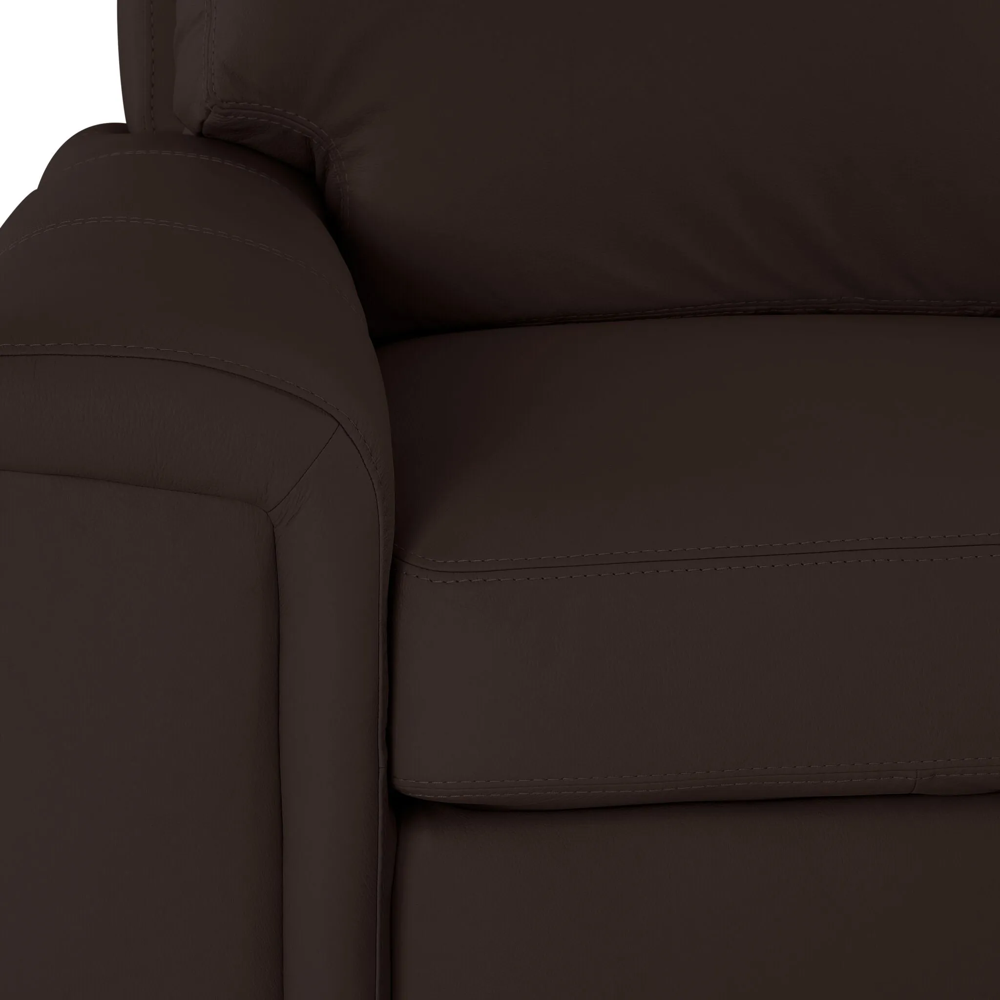 Icon Leather 2-Piece Sectional with Right Facing Chaise - Mocha