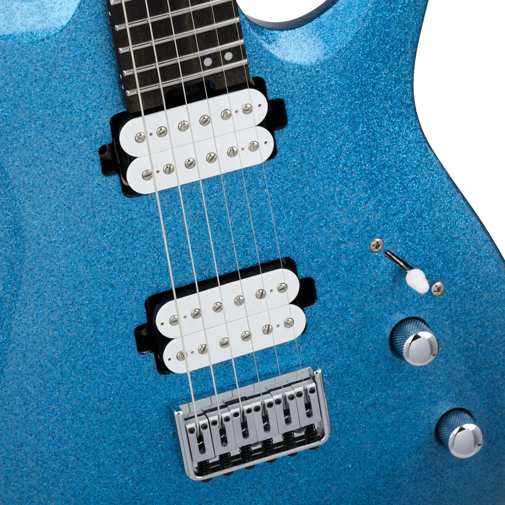 Jackson Pro Series Signature Misha Mansoor Juggernaut HT6 Electric Guitar Ebony Fingerboard Blue Sparkle