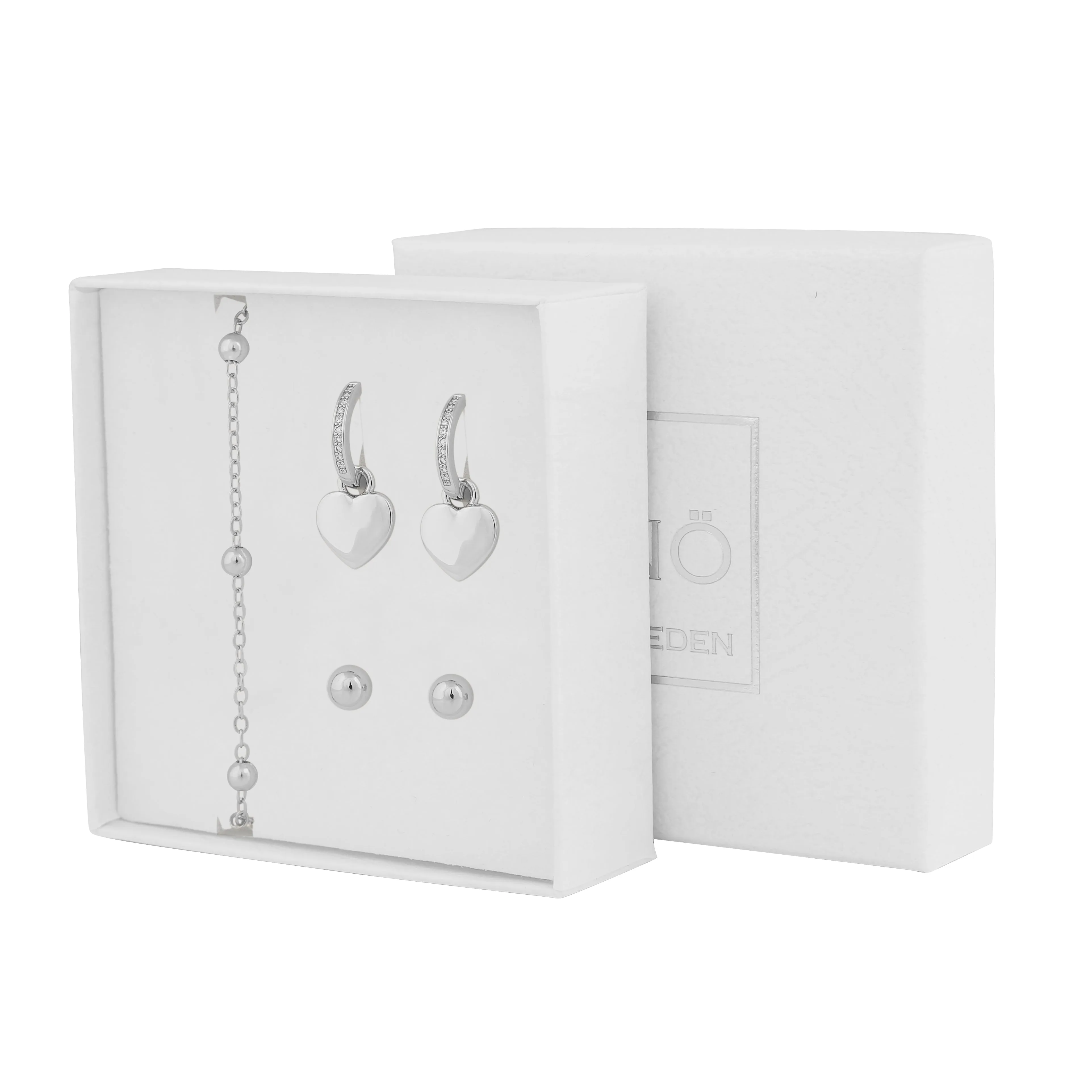Judy Bracelet & Earrings Set | Silver Plated