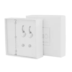 Judy Bracelet & Earrings Set | Silver Plated