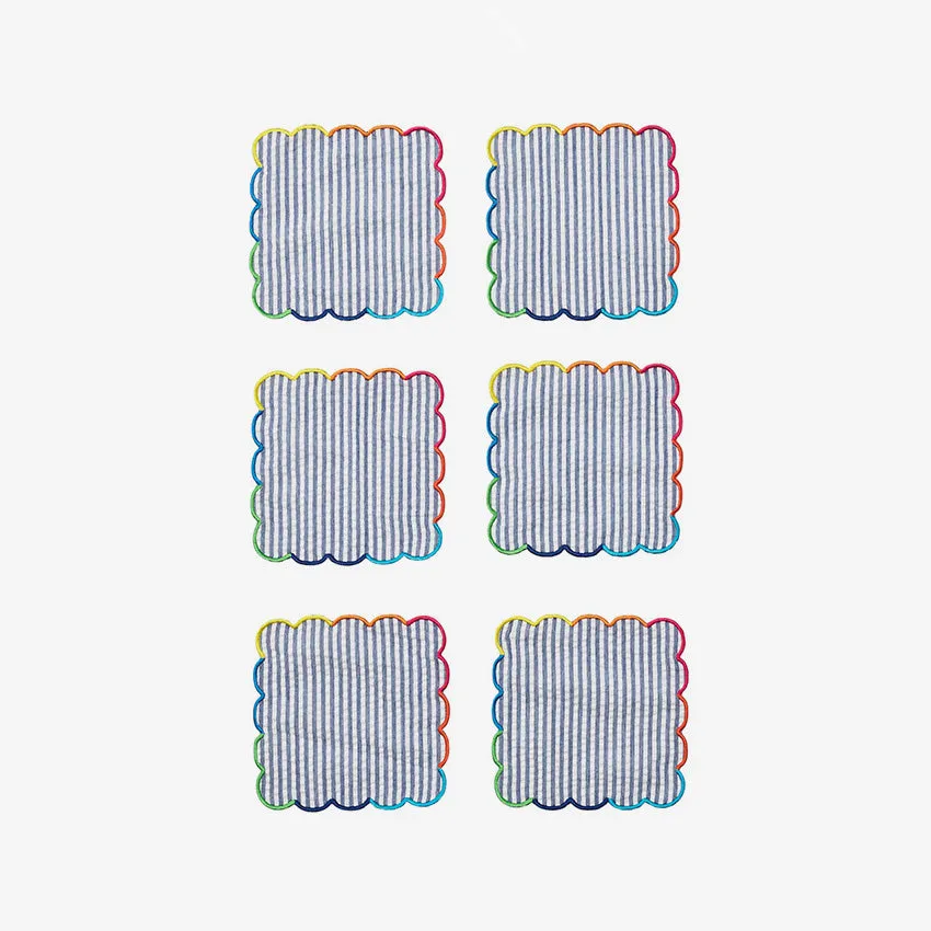 Kim Seybert | Fiesta Cocktail Napkin Multi - Set of 6