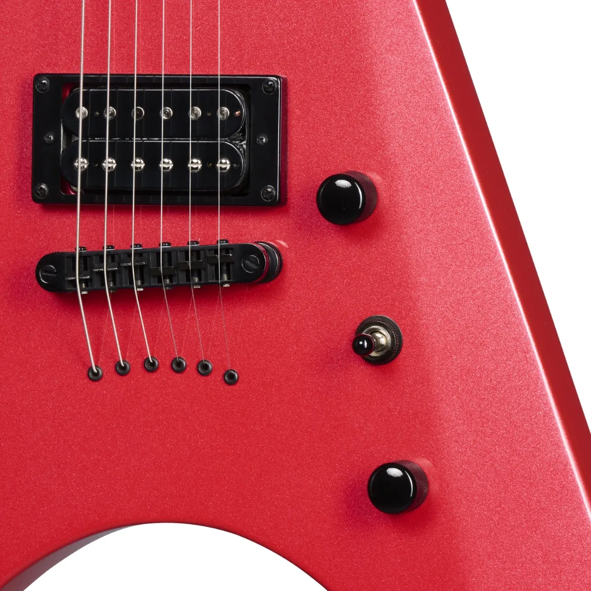 Kramer Nite-V String Through Electric Guitar - Crimson Metallic