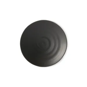 Kyoto Ceramics: Japanese Dessert Plate Matt Black