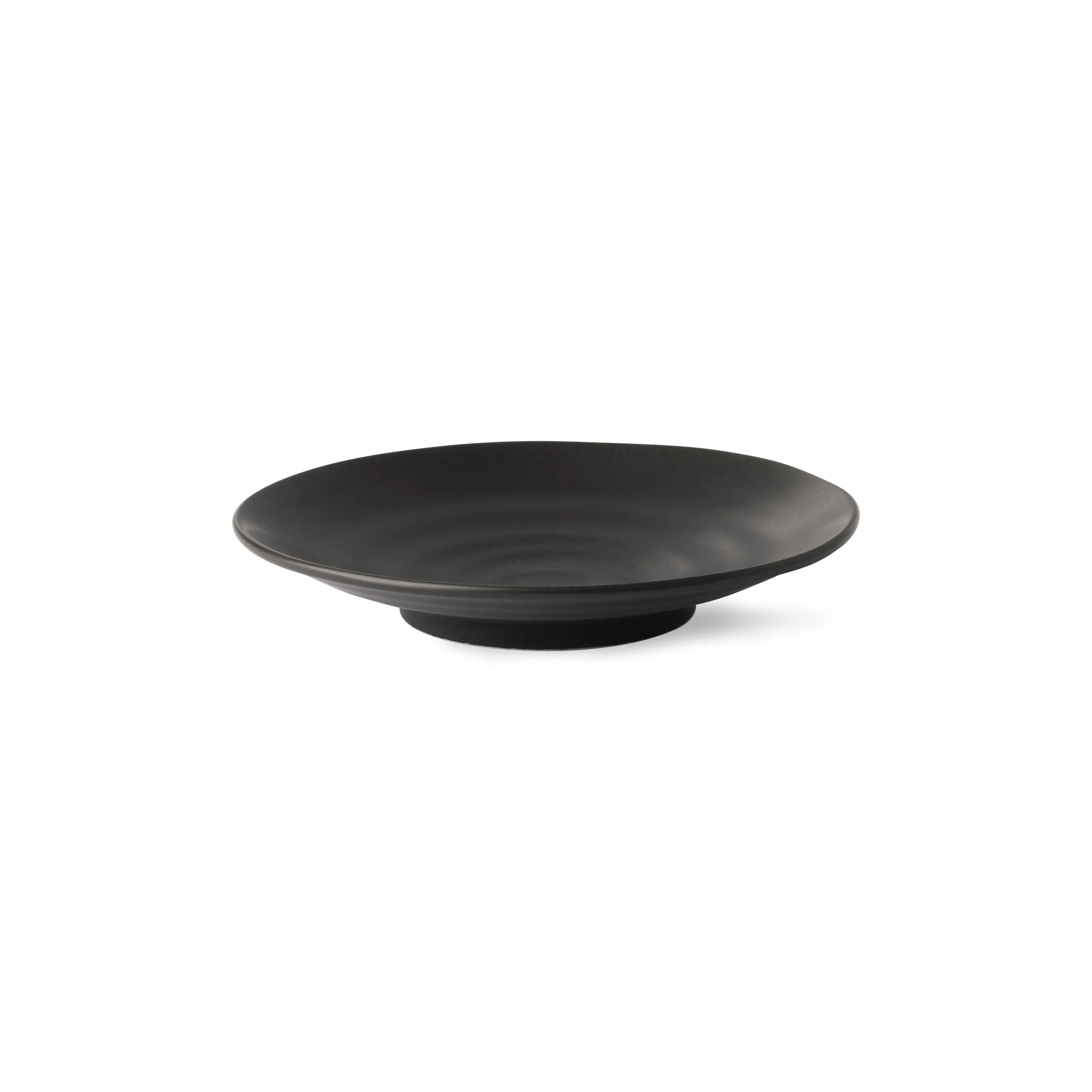 Kyoto Ceramics: Japanese Dessert Plate Matt Black