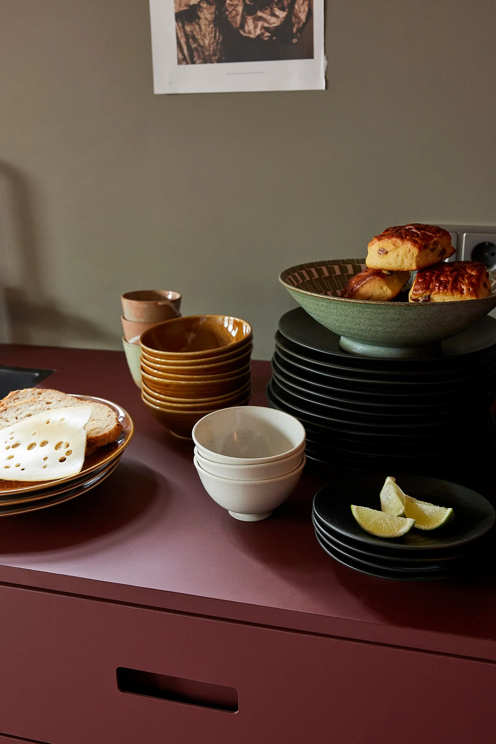 Kyoto Ceramics: Japanese Dessert Plate Matt Black