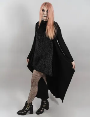 Lady Evil Cardigan - Long Black Unisex Sweater