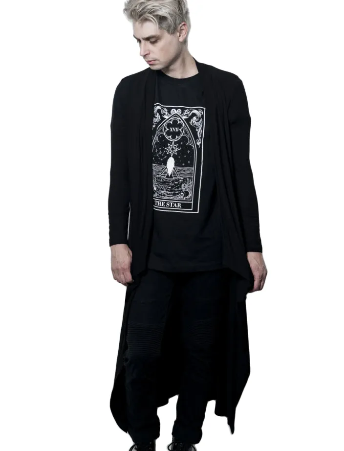 Lady Evil Cardigan - Long Black Unisex Sweater