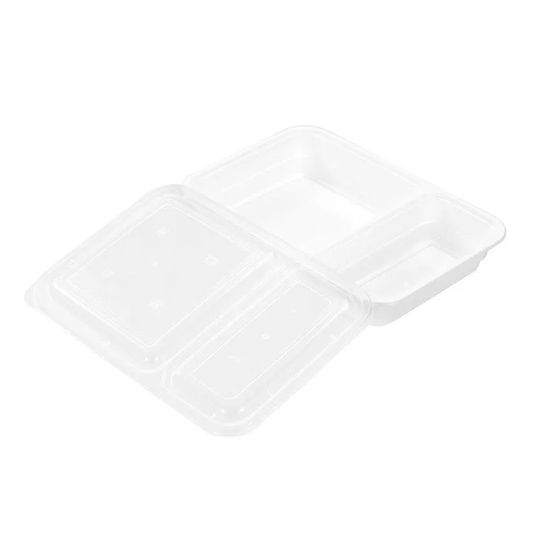 L&L 2 Section Food Container 850ml, 10pk
