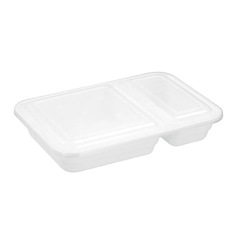 L&L 2 Section Food Container 850ml, 10pk