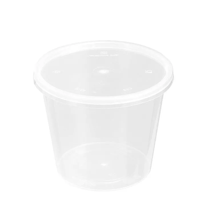 L&L Round Food Container, 500ml, 8pk