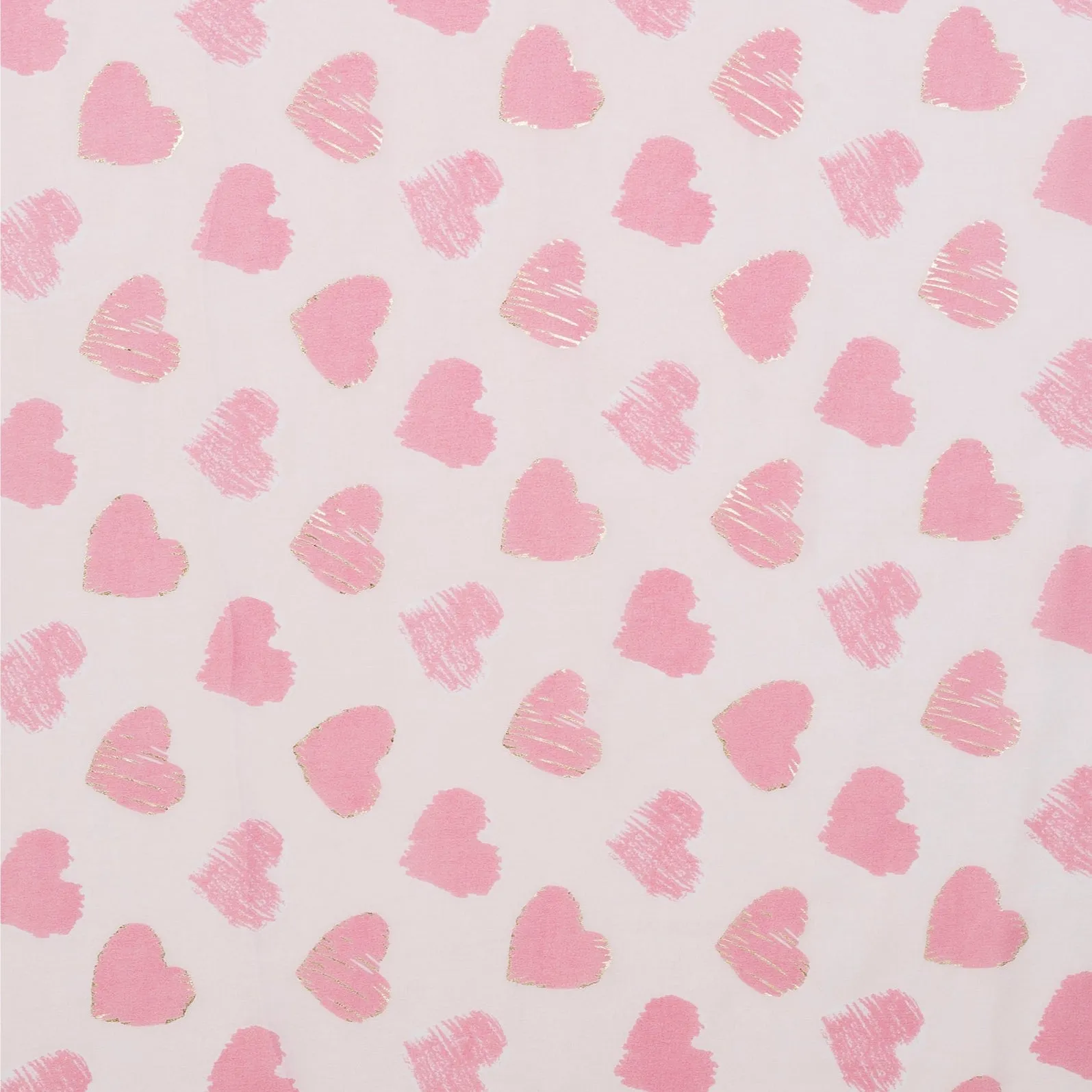Lightweight Heart Print Scarf | Pink