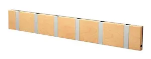 Loca Knax Horizontal Coat Rack 6 Hooks, Beech/Grey