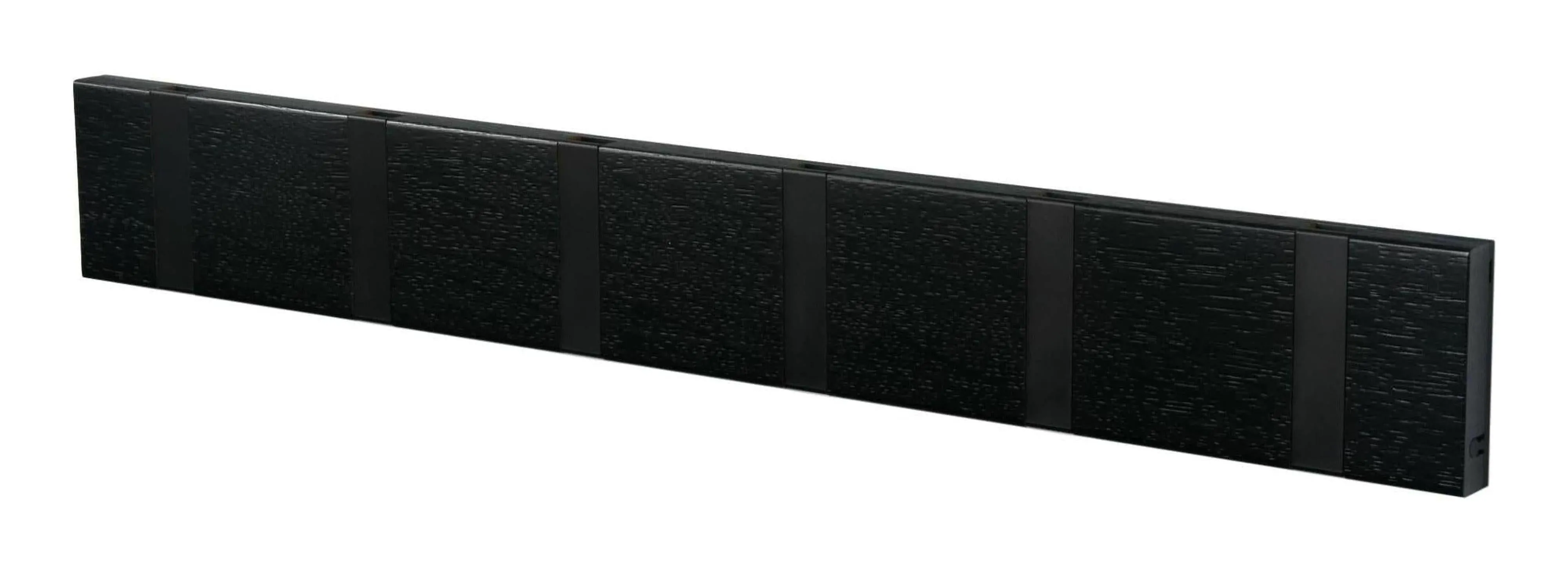 Loca Knax Horizontal Coat Rack 6 Hooks, Oak Black Stained/Black