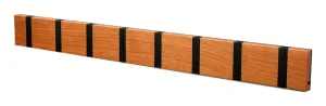 Loca Knax Horizontal Coat Rack 8 Hooks, Cherry/Black