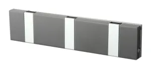 Loca Knax Lite Horizontal Coat Rack 3 Hooks, Corian Grey/Grey