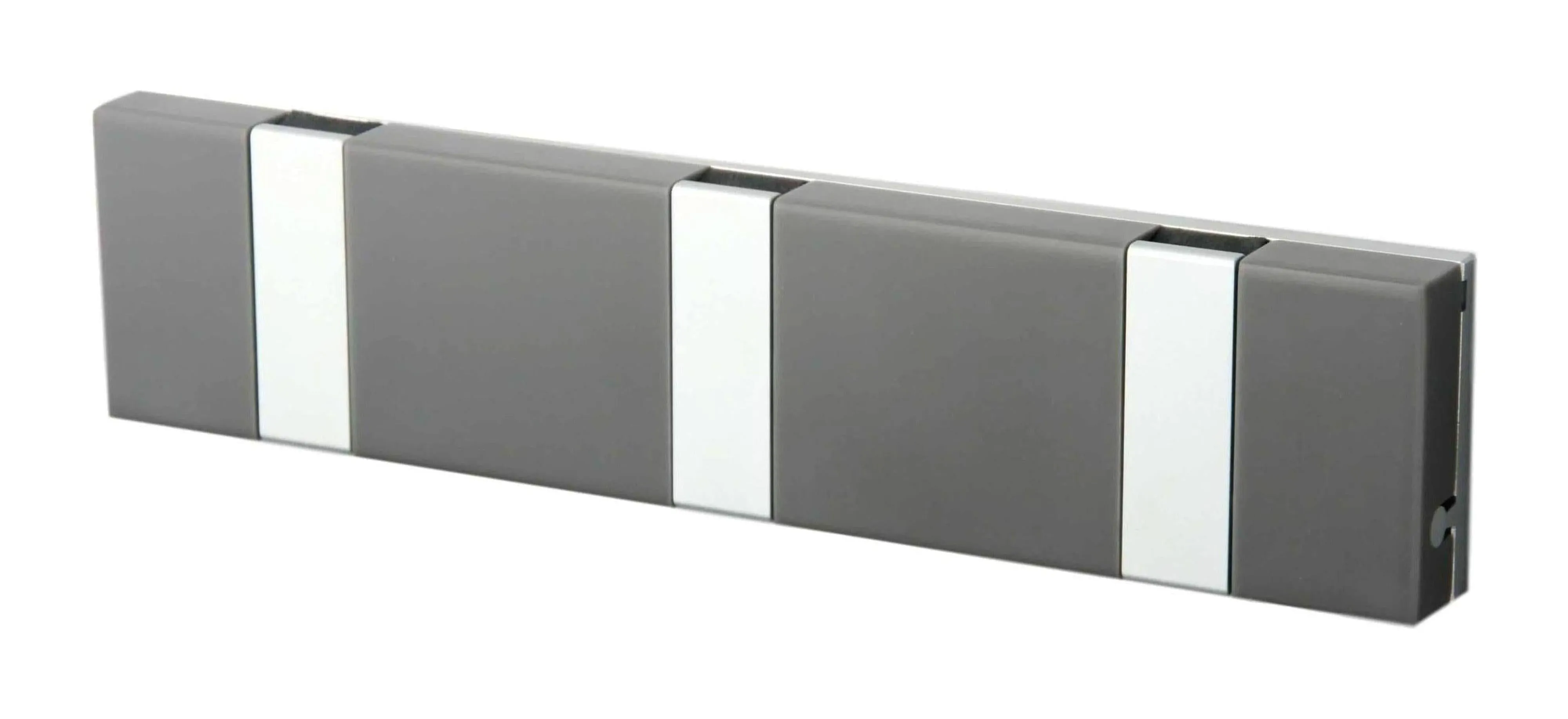 Loca Knax Lite Horizontal Coat Rack 3 Hooks, Corian Grey/Grey