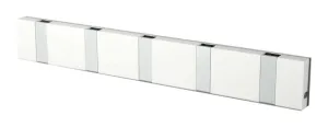 Loca Knax Lite Horizontal Coat Rack 5 Hooks, Corian White/Grey