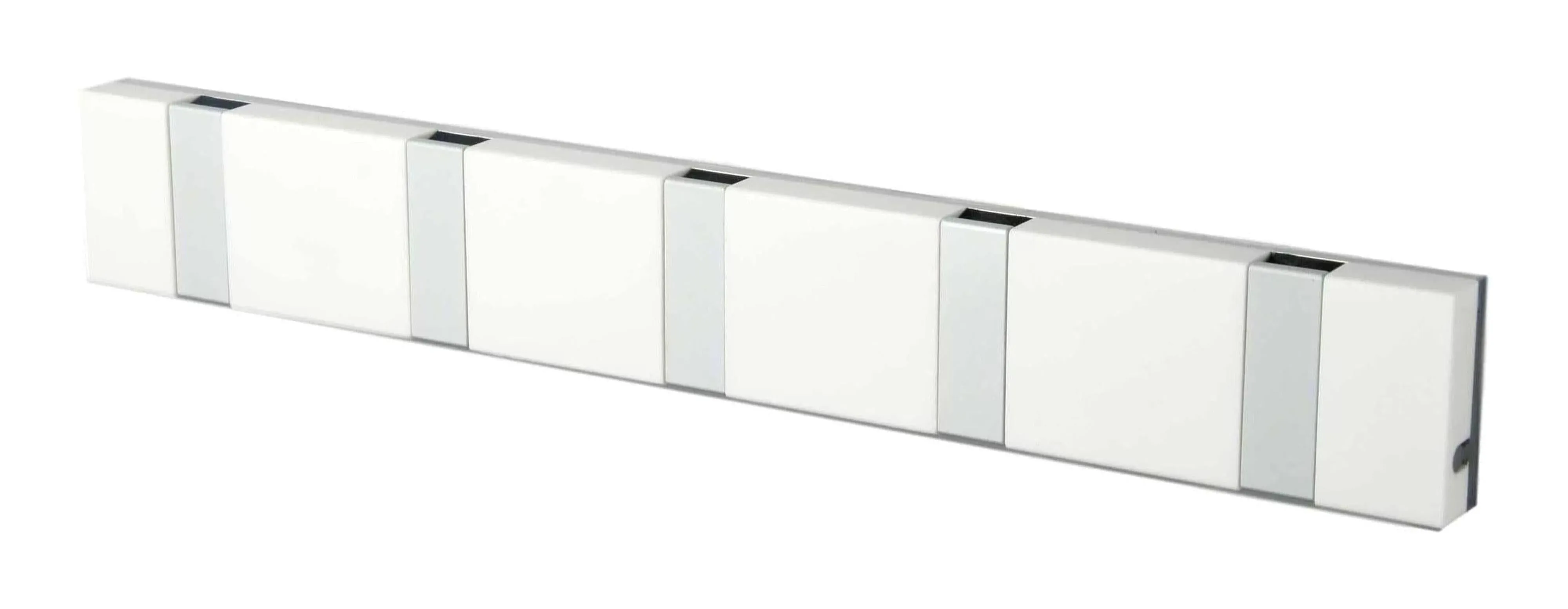 Loca Knax Lite Horizontal Coat Rack 5 Hooks, Corian White/Grey