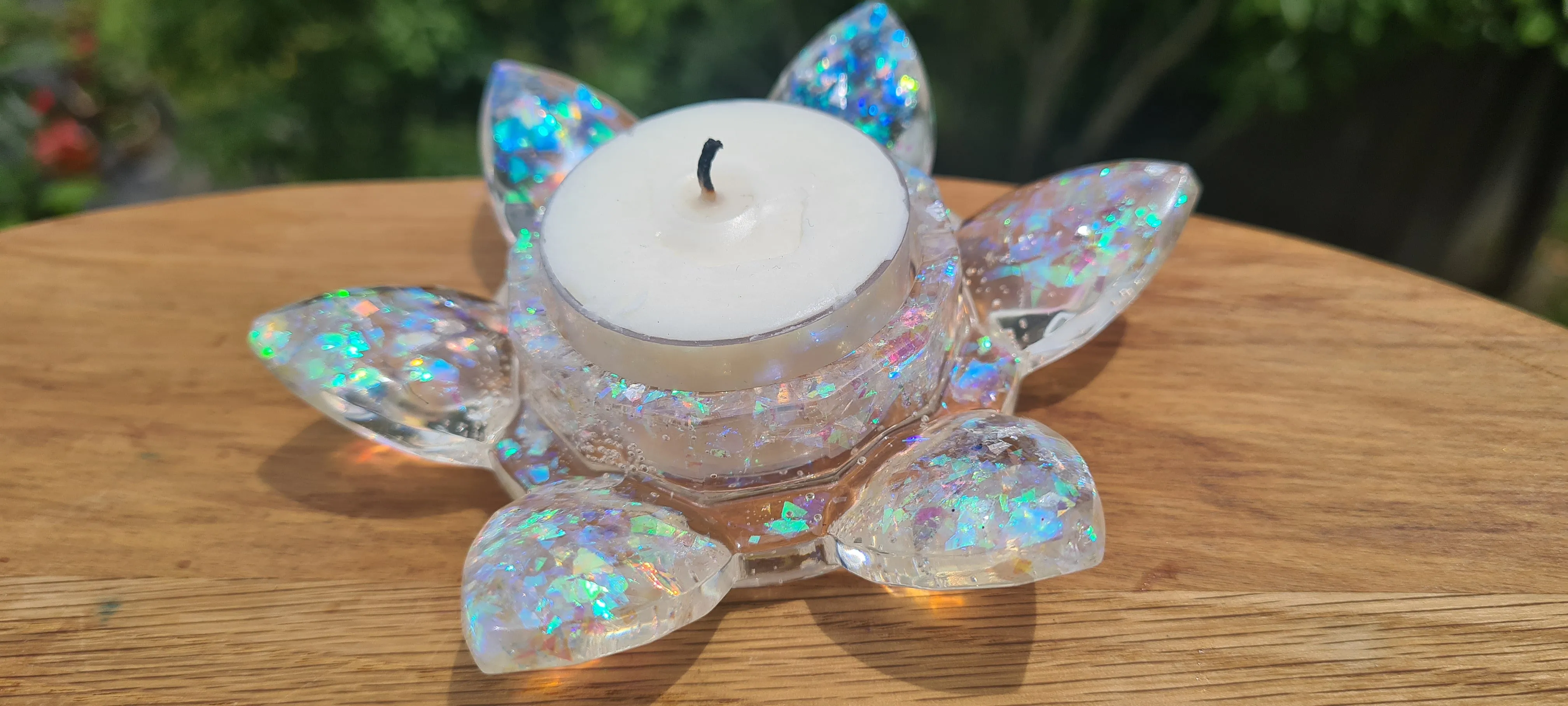LOTUS CANDLE OR SPHERE HOLDERS-made by me