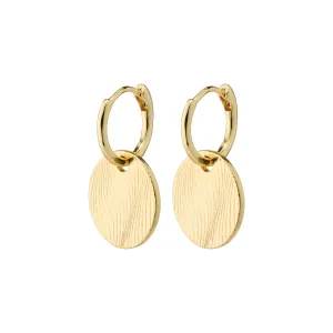 Love Coin Hoop Earrings | Gold Plated