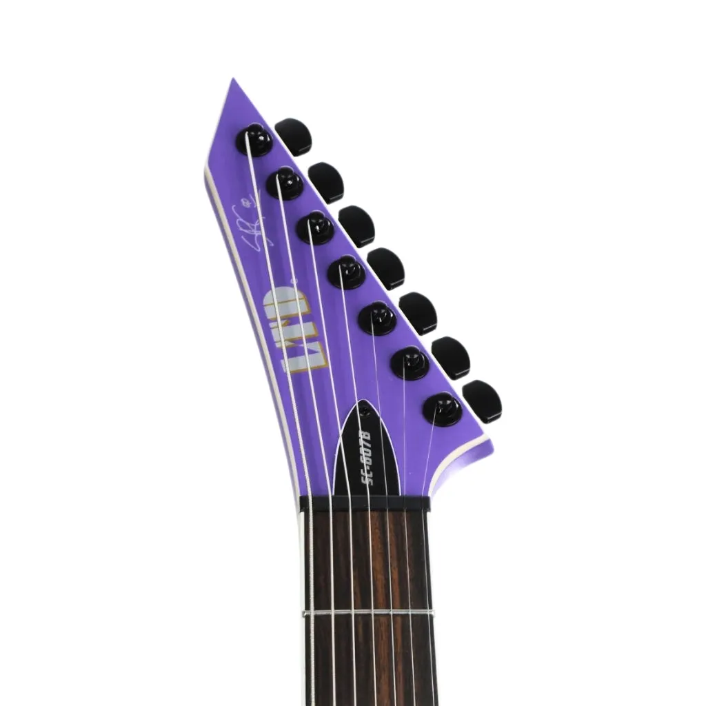LTD Stephen Carpenter SC-607 Baritone Electric Guitar - Purple Satin