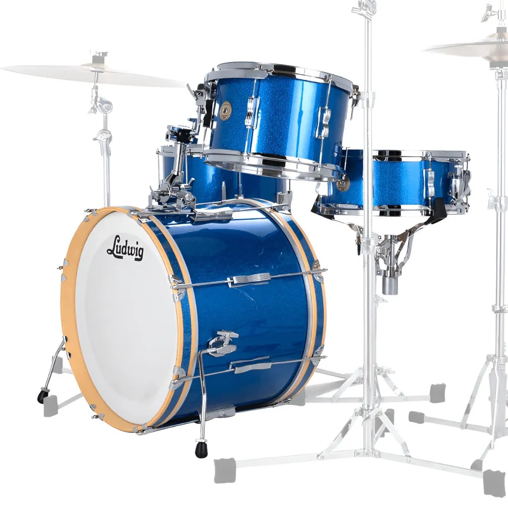 Ludwig Continental Club Fab Plus Shell Pack - Blue Sparkle