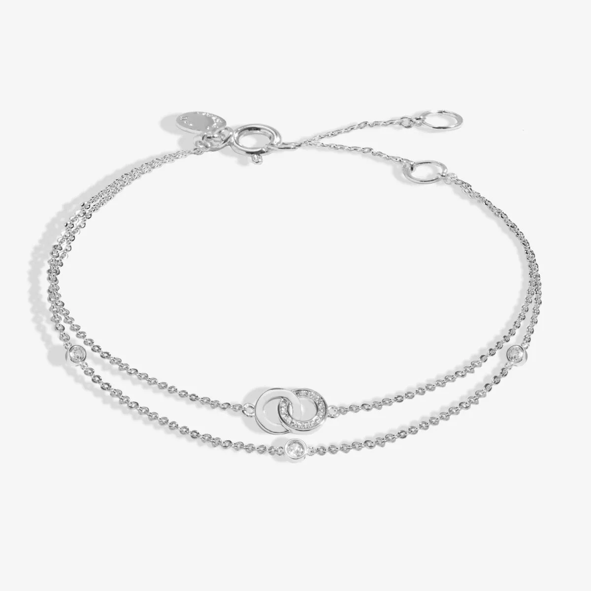 Lumia Linked Circles Bracelet | Silver Plated