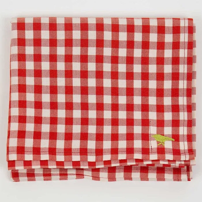 Maria Table Runner - Red & Off White