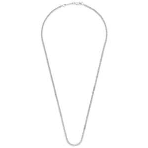 Men's Foxtail Chain Necklace | Rhodium Plated Steel