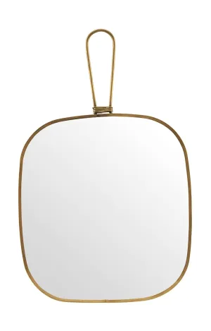 Meraki Mirror With Frame 20x22 Cm, Antique Brass