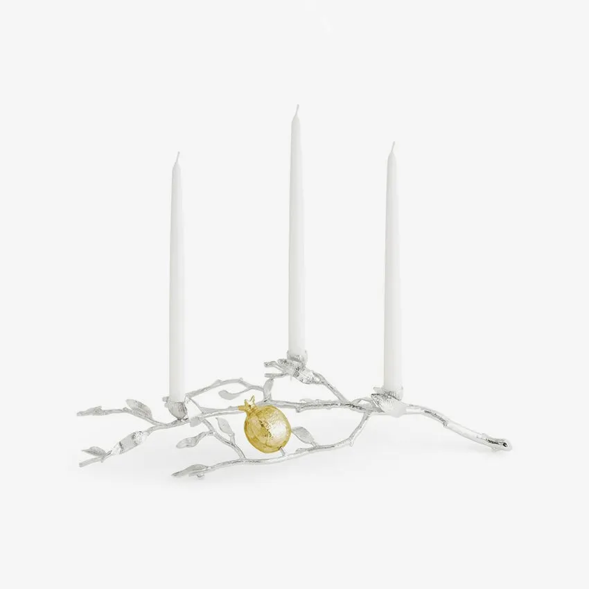 Michael Aram | Pomegranate Low Candleholders - Silver & Gold