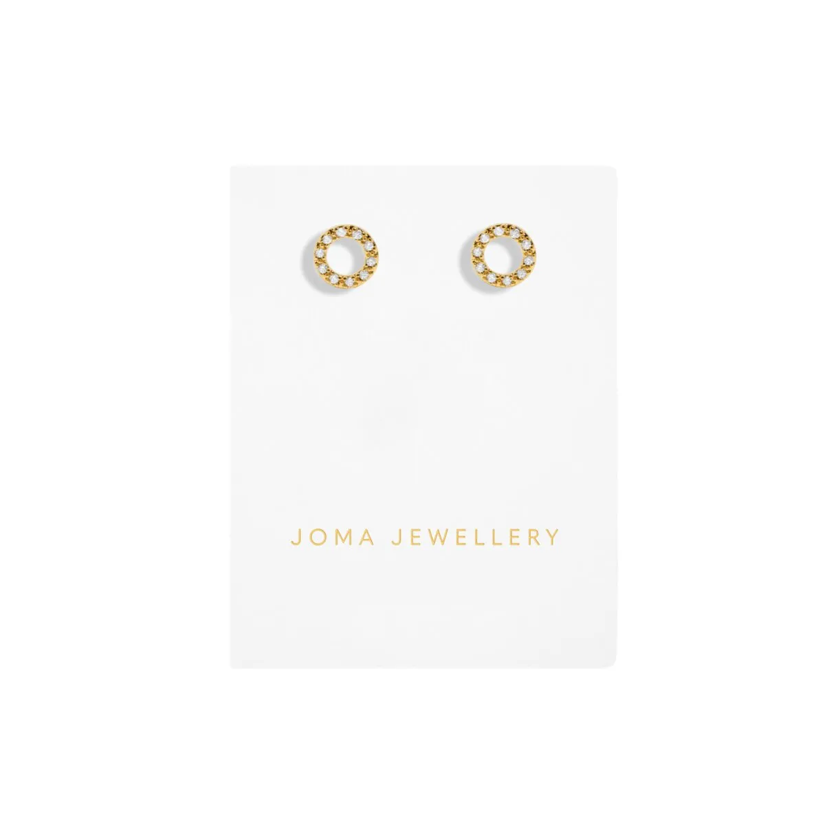 Mini Charms Pav Circle Earrings | Gold Plated