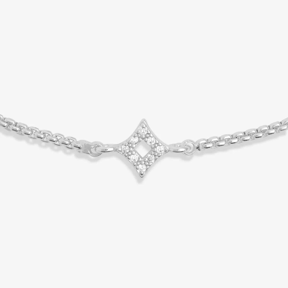 Mini Charms Pav Diamond Bracelet | Silver Plated