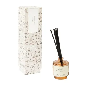 'Mum' Sentiment Reed Diffuser | Blossom Print | Fresh Linen & White Lily