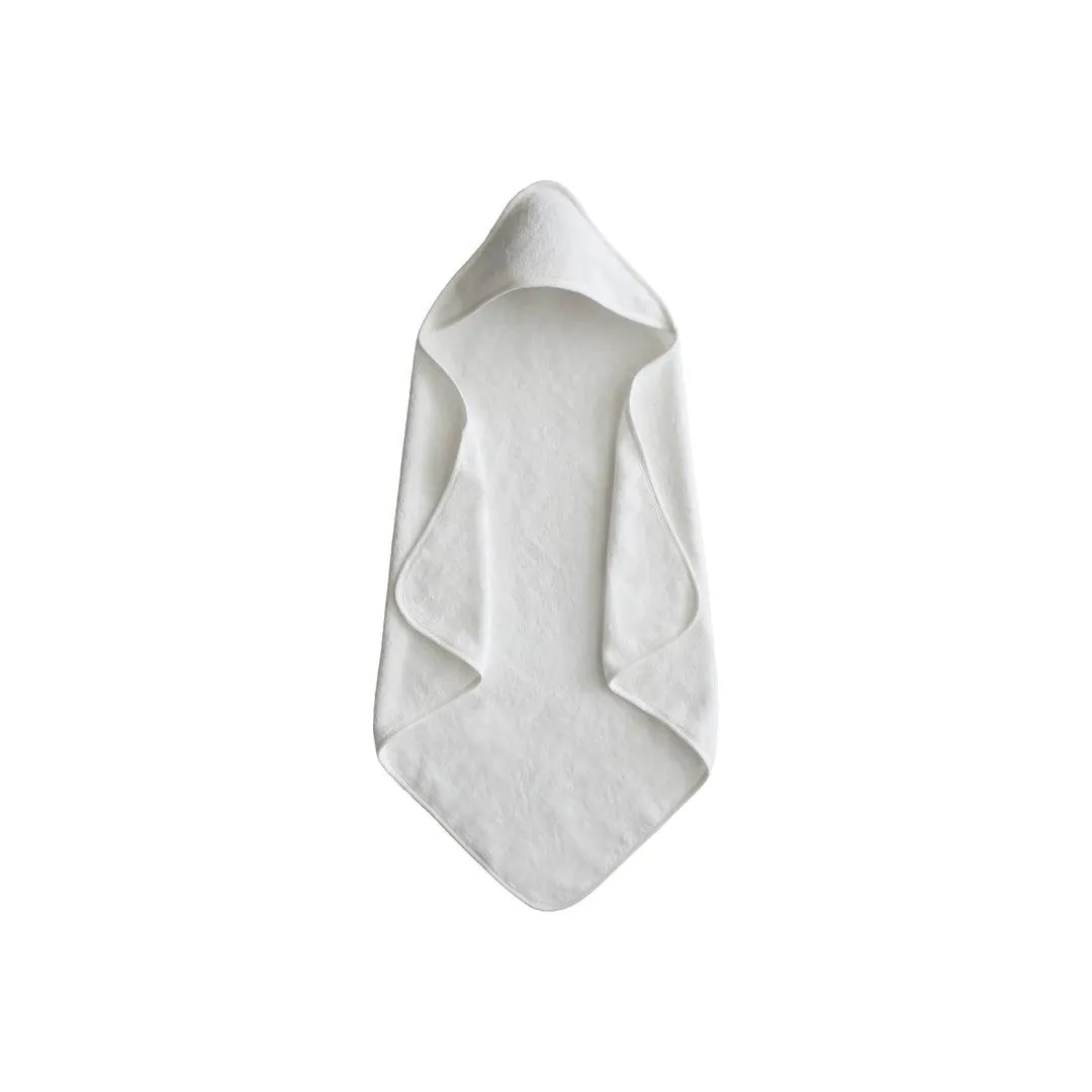 Mushie Hooded Towel - Pearl