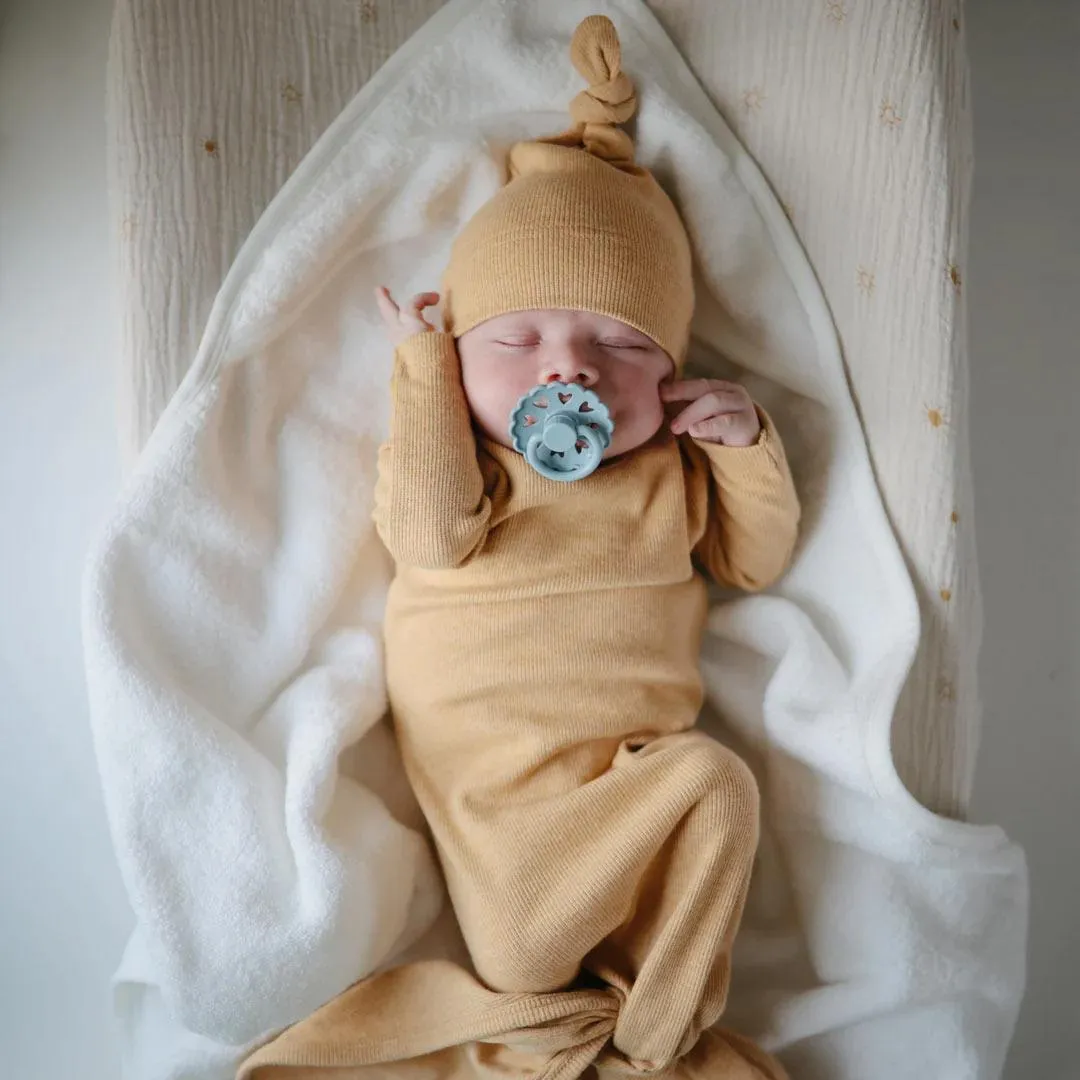 Mushie Hooded Towel - Pearl