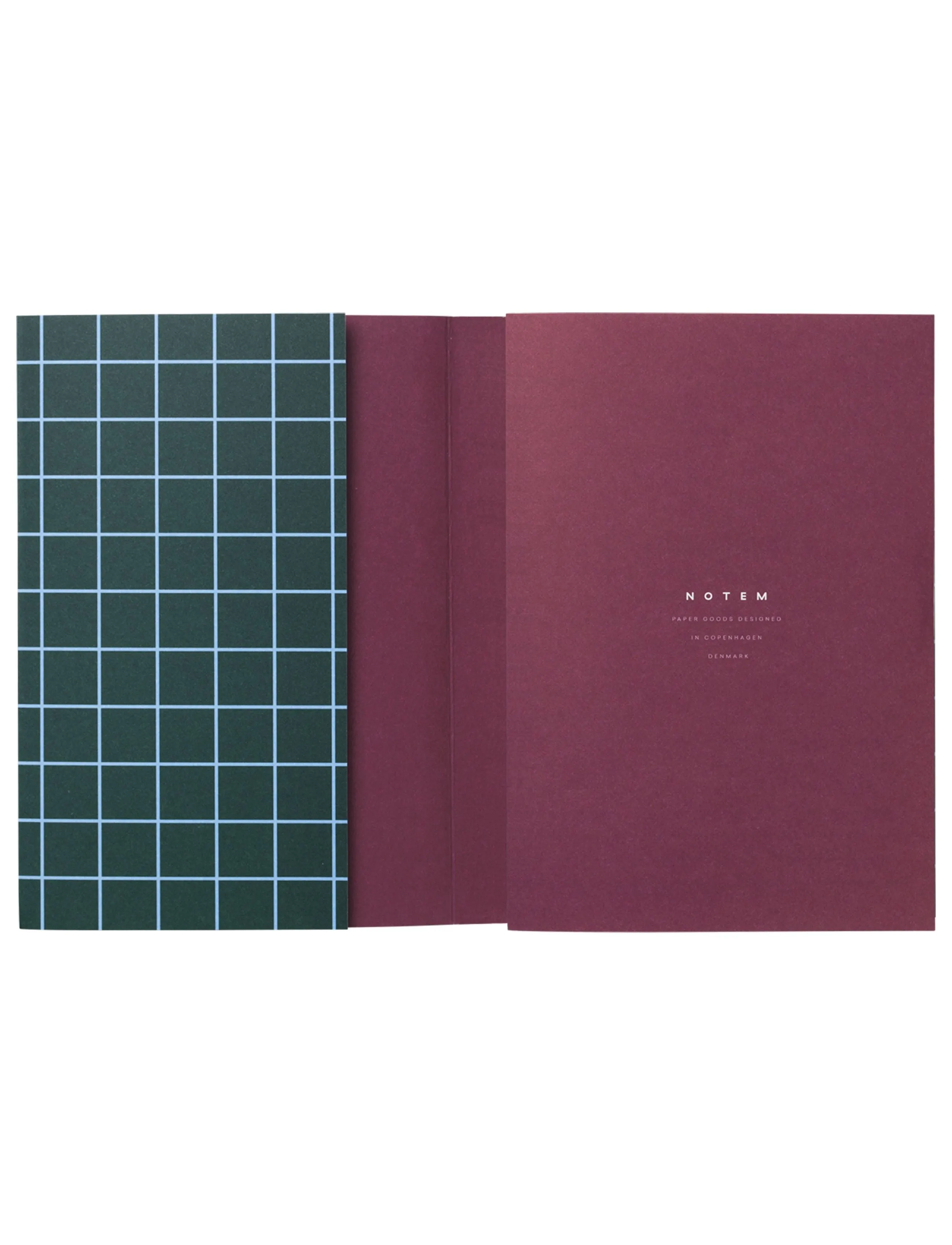 Notem Studio Uma Flat Lay Paper Notebook Small, Dark Green