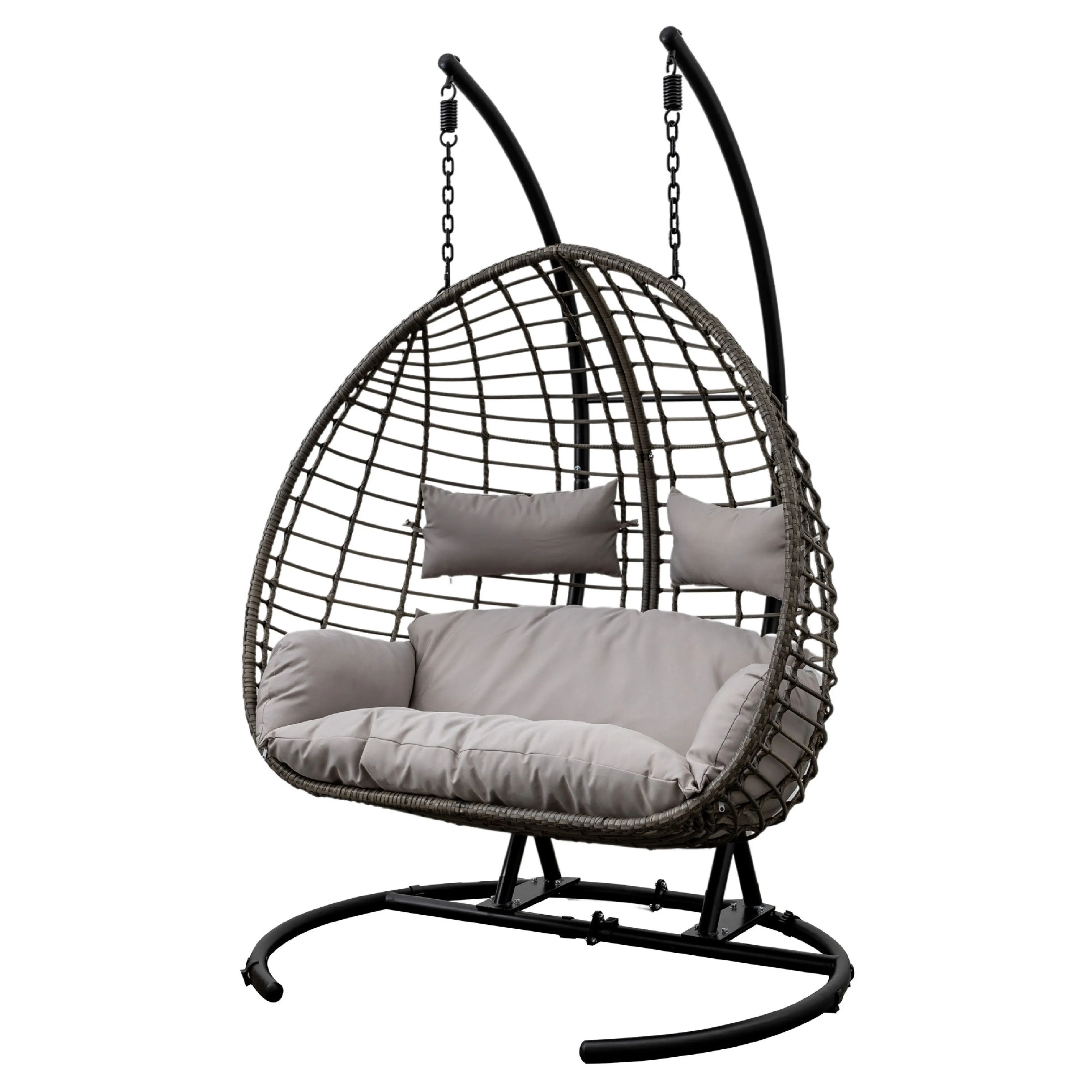 Outdoor Adanero Hanging 2 Seat Egg Chair | Natural Wicker